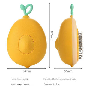 Avocado-Shaped Pet Grooming Brush – Cat & Dog Hair Remover