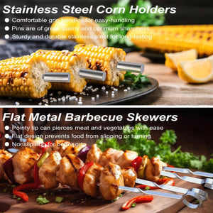 POLIGO 29-Piece BBQ Grill Set – Stainless Steel Tools with Storage Bag