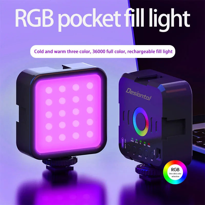 Mini RGB Hot Boot füllen Licht Live-Fotografie führte