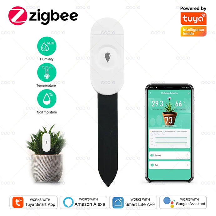 Tuya Smart ZigBee Bodenfeuchtigkeitssensor Temperatur- und