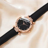 Damenuhren 5-teiliges Set Luxus Strass Damenmode Elegante