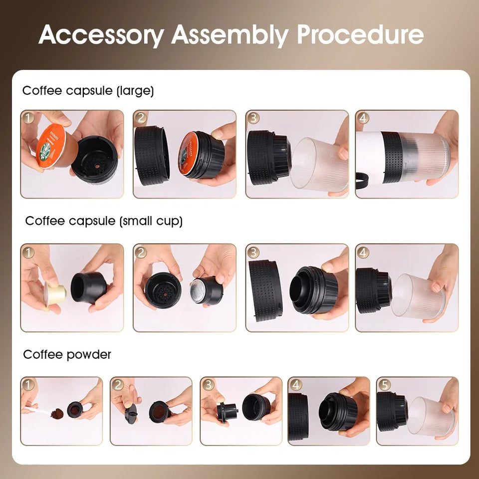 USB tragbare elektrische Espresso maschine 3-in-1 Kapsel