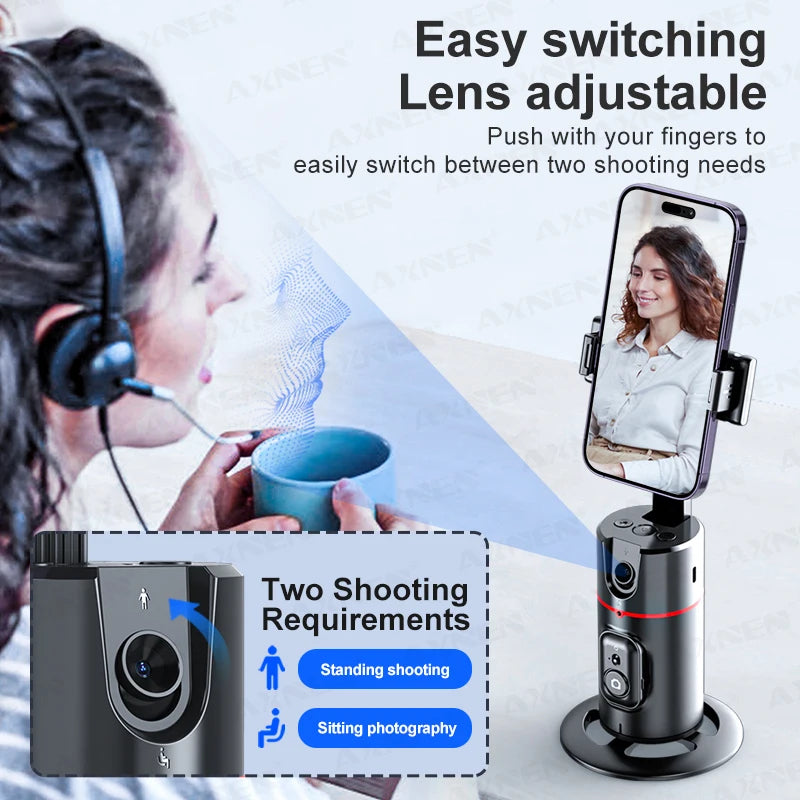 Follow-up Selfie Desktop Face Tracking Gimbal für Tiktok