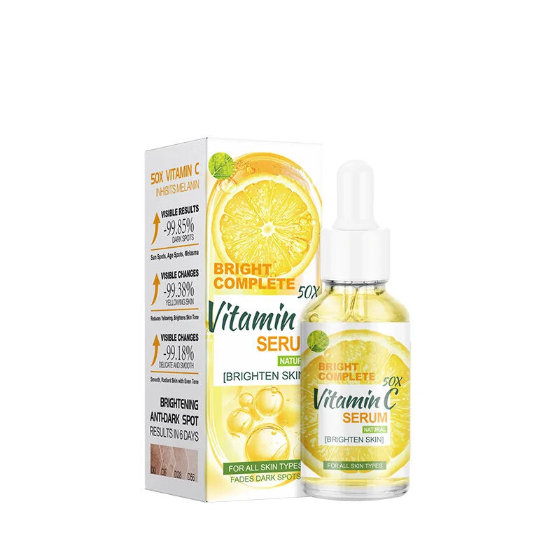 Das Lemon VC-Gesichtsserum hellt den Hautton auf und entfernt
