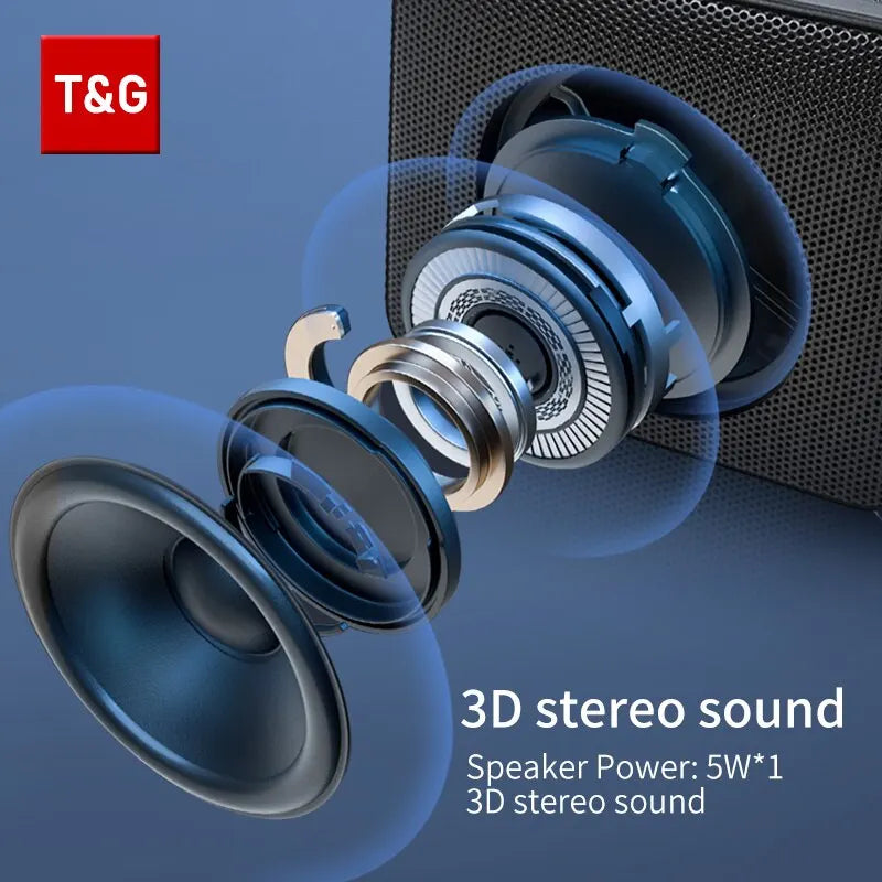 Bluetooth Lautsprecher TG166 Tragbare Mini Wireless