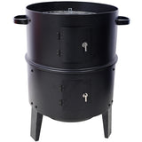 16-Inch Charcoal Smoked Vertical Grill – Portable Outdoor Smoker