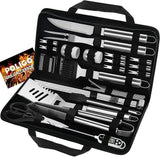POLIGO 29-Piece BBQ Grill Set – Stainless Steel Tools with Storage Bag