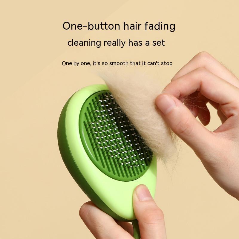Avocado-Shaped Pet Grooming Brush – Cat & Dog Hair Remover
