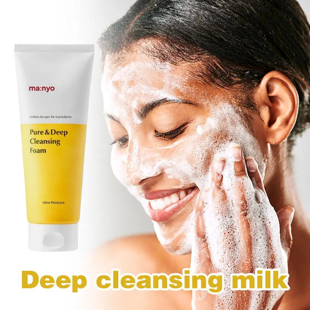 200ml Cleansing Oil Facial Cleanser Foam Deep Remove Cleansing Acne Milk Oil Control Exfoliating Shrink Pores Face Wash
