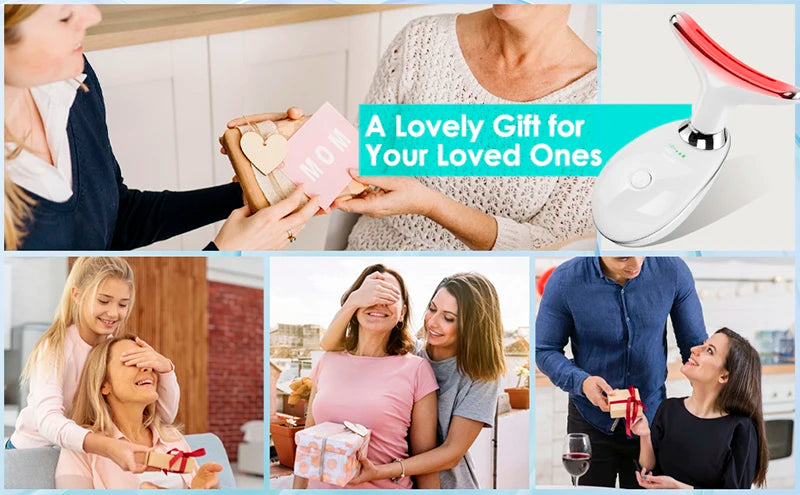 7 Colors LED Neck Face Massager Face Sculpting Tool Skin Rejuvenation Device Facial Lifting Beauty Machine Skin Care Instrument