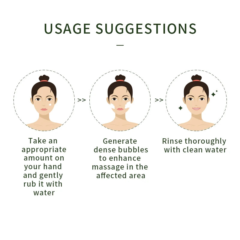 PTWOP Whitening Facial Cleanser Foam Moisturizing Deep Remove Cleansing Acne Milk Oil Control Exfoliating Shrink Pores Face Wash