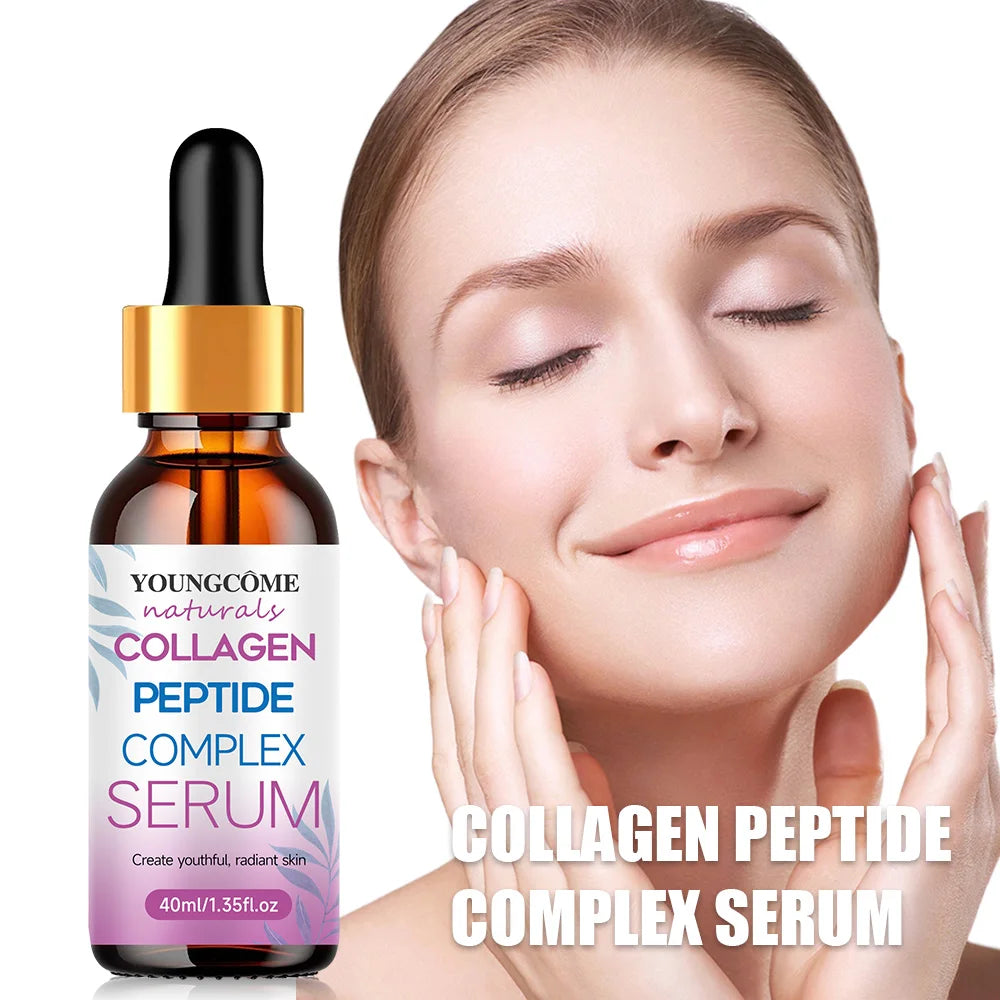Collagen Wrinkle Remover Face Serum Lifting Firming Fade Fine Lines Anti-aging Essence Whitening Brighten Nourish Skin Care