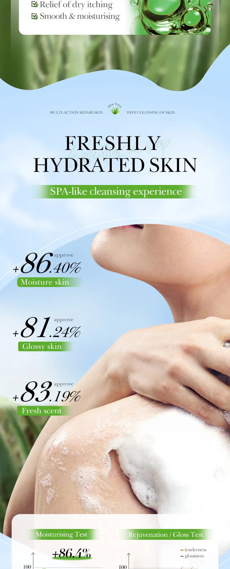 100g Natural Aloe Vera Essential Oil Soap Body Cleaning Leg Body Cleansers Brightening Face Soap Tender Skin Care Beauty