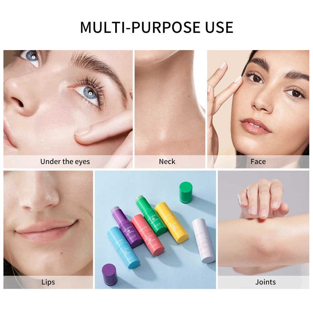 Moisturizing Balm Stick Anti-Wrinkle Hydrating Dry Skin Multi Balm Cream Easy to Absorb Not Sticky Makeup Stick Balm 7g