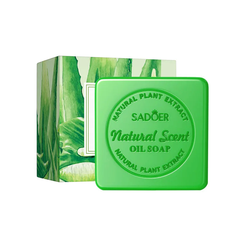 100g Natural Aloe Vera Essential Oil Soap Body Cleaning Leg Body Cleansers Brightening Face Soap Tender Skin Care Beauty