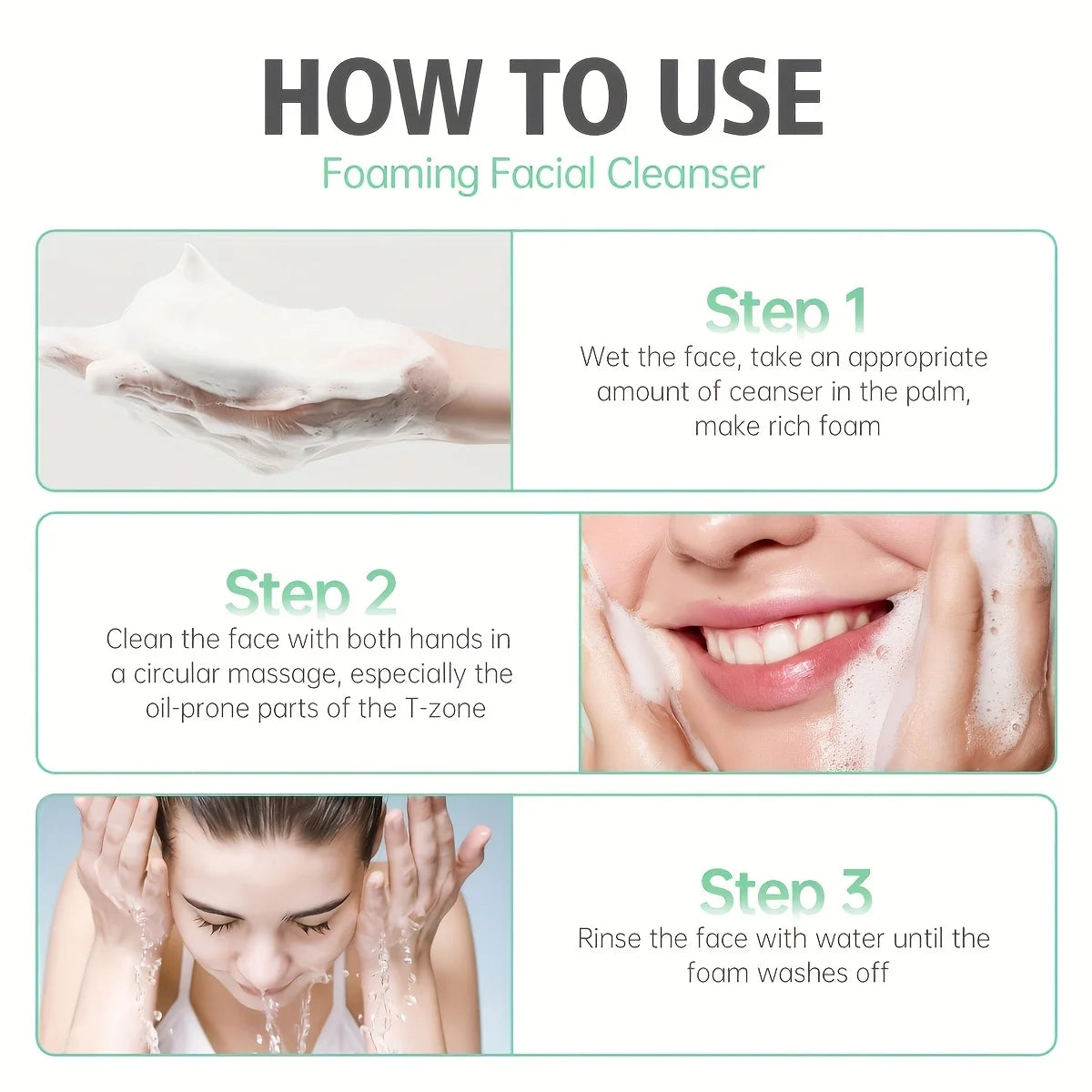 Niacinamide facial cleanser Cleansing Acne Oil Control Blackhead Remover Shrink Pores Remove grease Skin Care