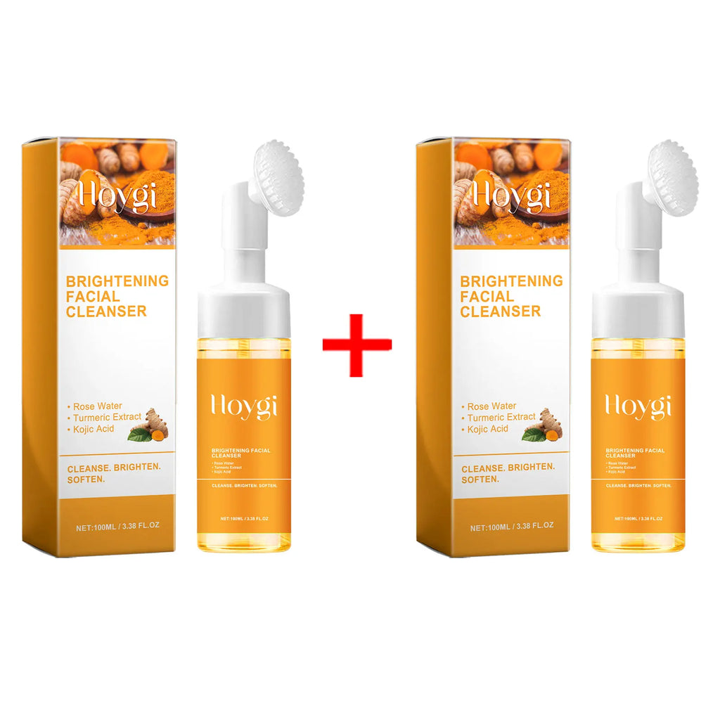 Turmeric Cleanser Anti Acne Oil Control Blackhead Remover Skin Cleansing Brightening Rejuvenation Face Wash Foam Face Cleanser