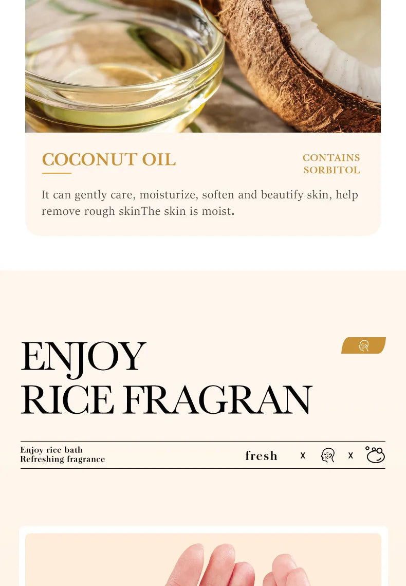 BIOAQUA White Rice Raw Pulp Facial Soap Face Wash Foam Facial Cleanser Moisturizing Oil Control Body Bathing Handmade Soap