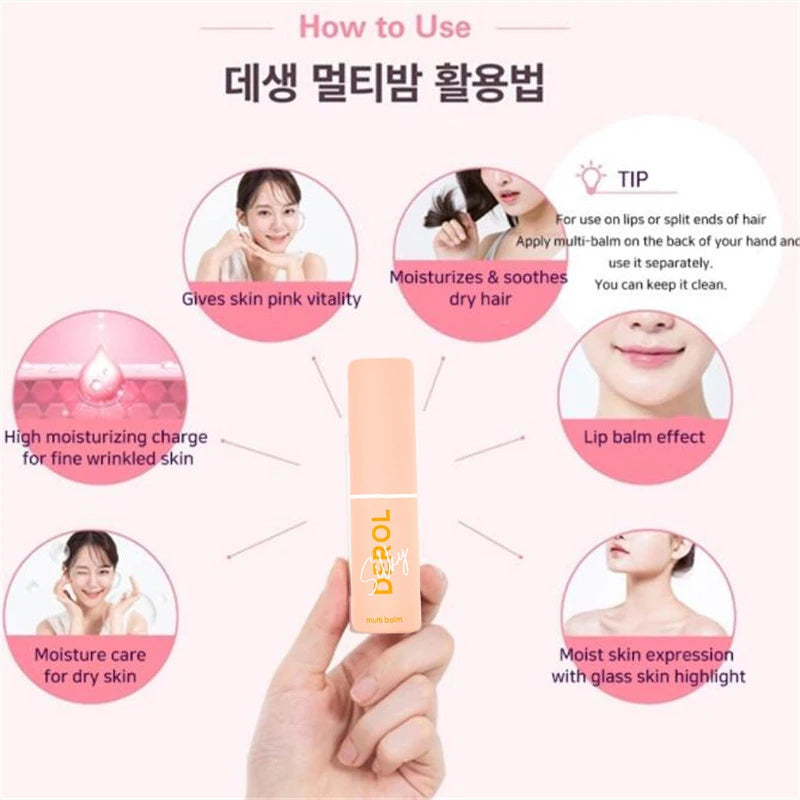 7g Collagen Multi Balm Stick Wrinkle Bounce Anti-Wrinkle Moisturizing Multi Balm Brighten Dull Skin Tone Cream Korean Cosmetics