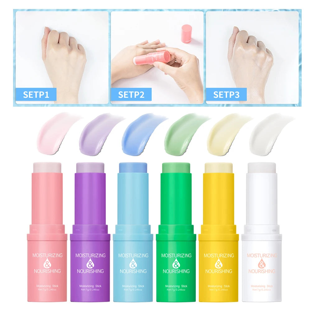 Moisturizing Balm Stick Anti-Wrinkle Hydrating Dry Skin Multi Balm Cream Easy to Absorb Not Sticky Makeup Stick Balm 7g