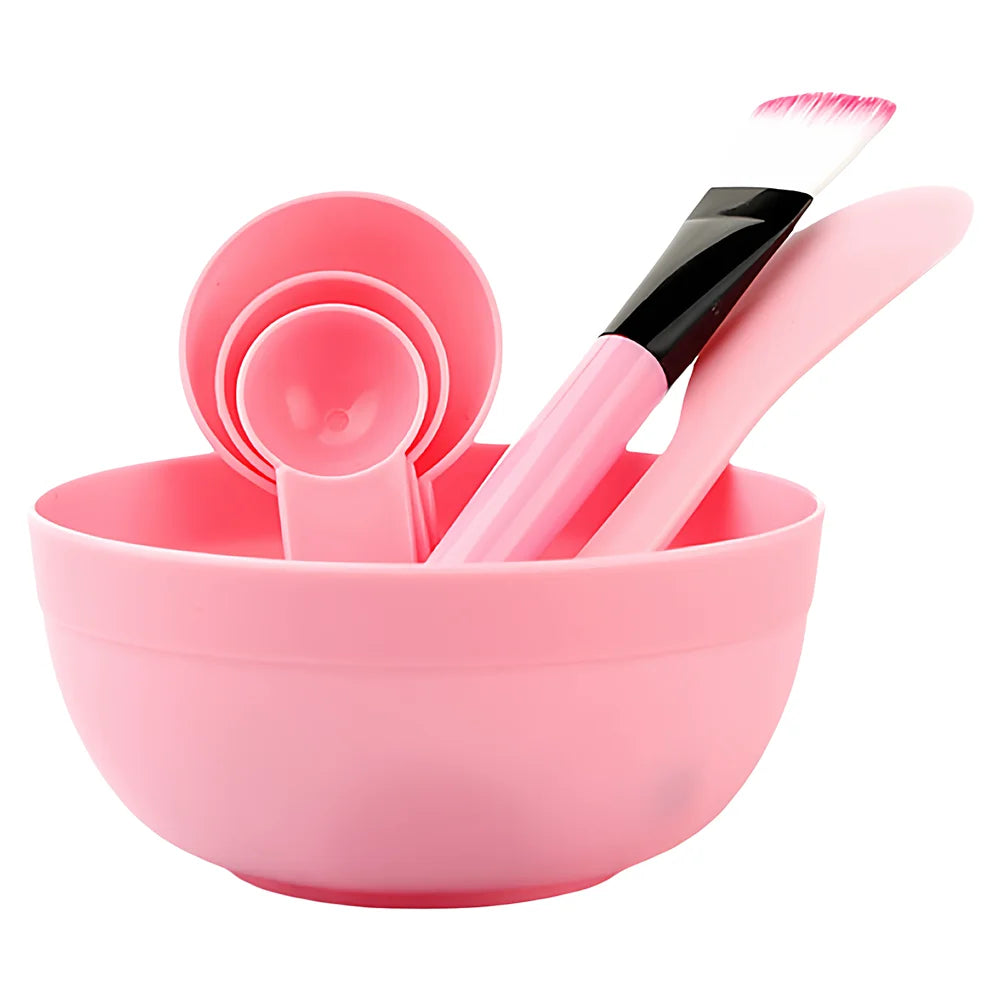 9pcs Pink Mask Bowl Set Facial Mask Full Set of Beauty Tools Mask Brush Bottles Skin Care Tool Kits