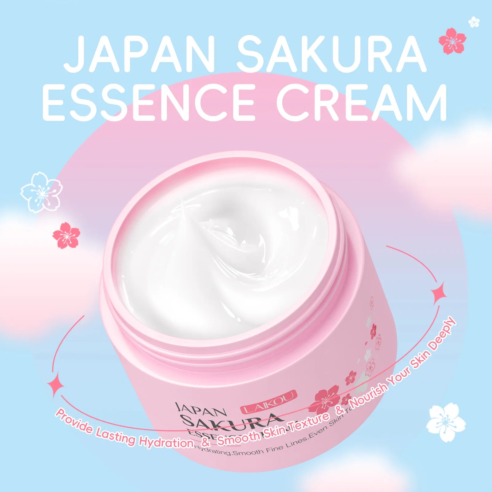 Laikou Sakura Essence Face Cream Anti-aging Remove Wrinkles Rich Cream Moisturizing Facial Serum Day Cream Winter Skincare