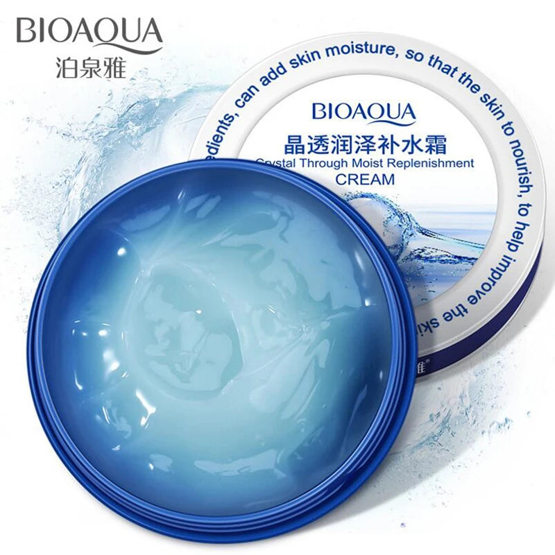 BIOAQUA Face Crystal Moisturizing Face Cream Skin Care Nourish Tight Filling Water Hyaluronic Acid Cream 38g