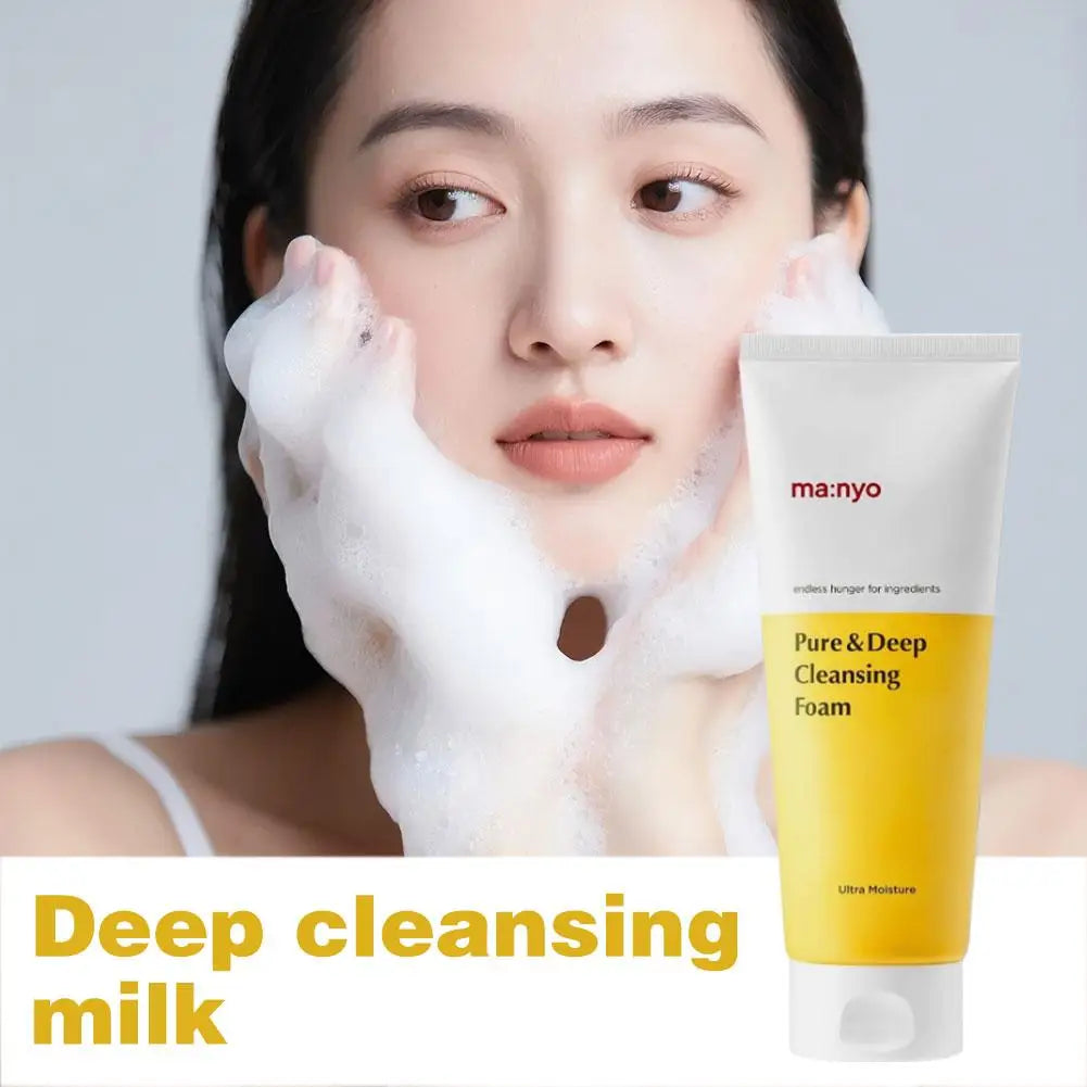  200ml Cleansing Oil Facial Cleanser Foam Deep Remove Cleansing Acne Milk Oil Control Exfoliating Shrink Pores Face Wash