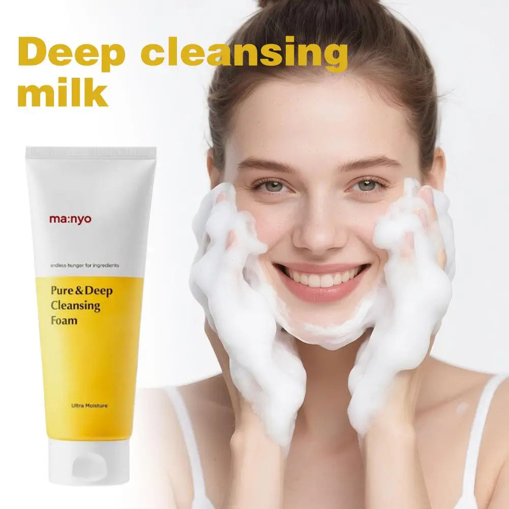  200ml Cleansing Oil Facial Cleanser Foam Deep Remove Cleansing Acne Milk Oil Control Exfoliating Shrink Pores Face Wash
