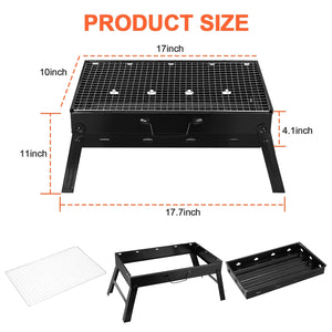 Portable Foldable Charcoal BBQ Grill – Lightweight & Compact