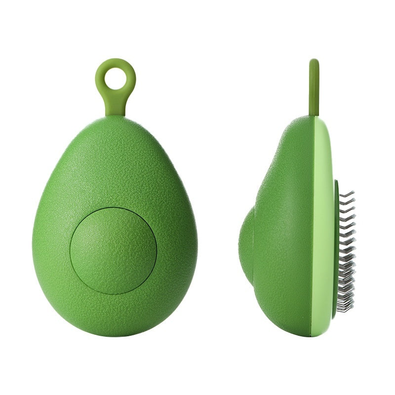 Avocado-Shaped Pet Grooming Brush – Cat & Dog Hair Remover