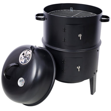 16-Inch Charcoal Smoked Vertical Grill – Portable Outdoor Smoker