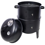 16-Inch Charcoal Smoked Vertical Grill – Portable Outdoor Smoker