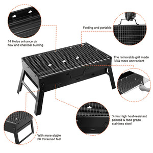 Portable Foldable Charcoal BBQ Grill – Lightweight & Compact