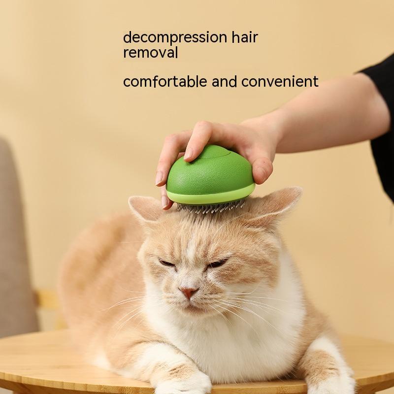 Avocado-Shaped Pet Grooming Brush – Cat & Dog Hair Remover