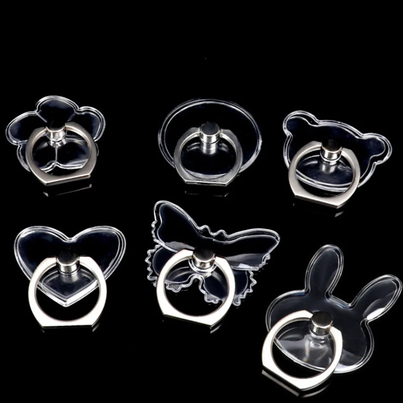 Magnetic Transparent Phone Ring Holder – Universal for iPhone & Smartphones