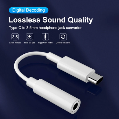 Type-C to 3.5mm AUX Audio Adapter – Universal for Smartphones
