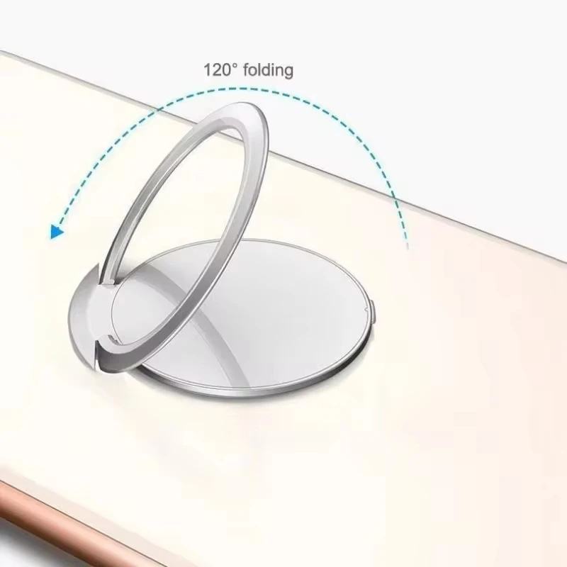 Ultra-Thin Metal Phone Ring Holder – Magnetic Car Mount & Stand