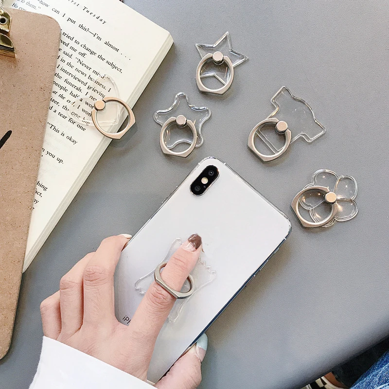 Magnetic Transparent Phone Ring Holder – Universal for iPhone & Smartphones