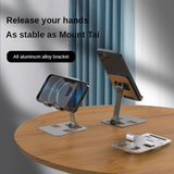 Foldable Aluminum Phone & Tablet Stand – Universal Desk Mount