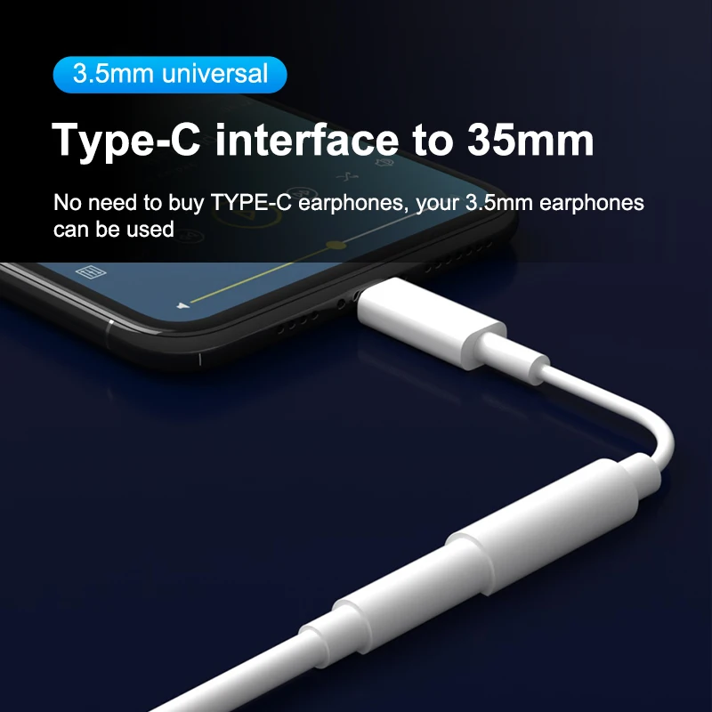 Type-C to 3.5mm AUX Audio Adapter – Universal for Smartphones