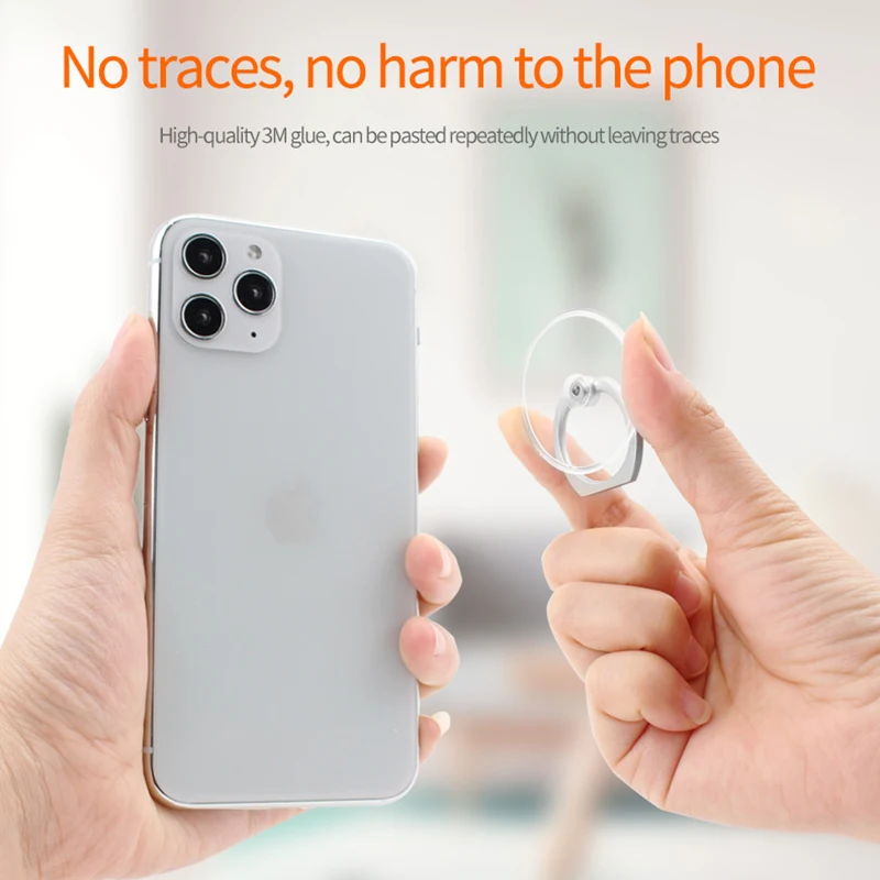 Magnetic Transparent Phone Ring Holder – Universal for iPhone & Smartphones